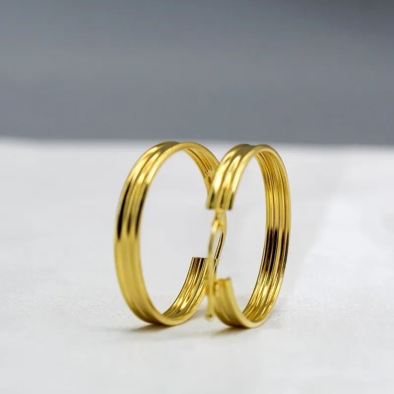 Modern design Gold hoops