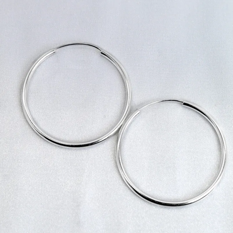 Large 925 Silver hoops