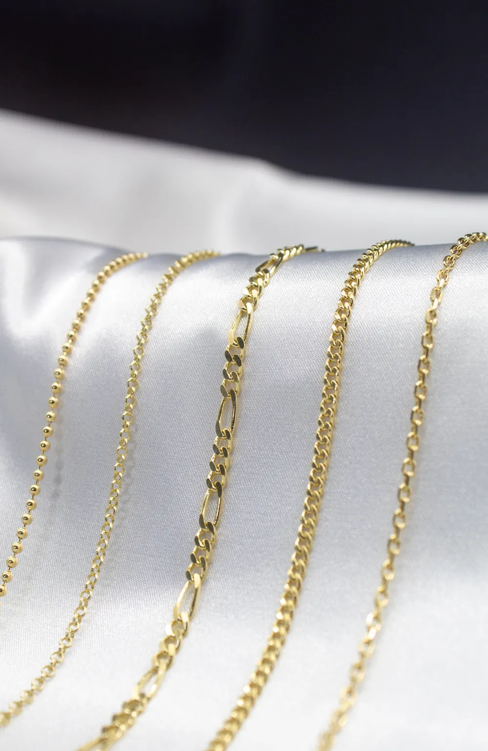 Gold chains from a custom-developed collection