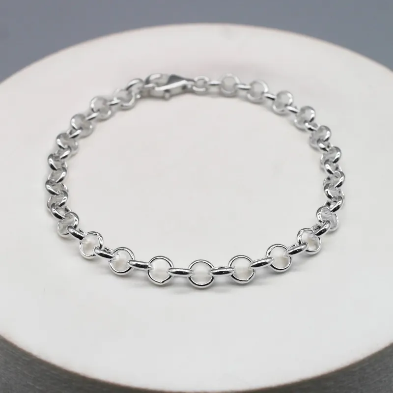 Silver rolo chain bracelet